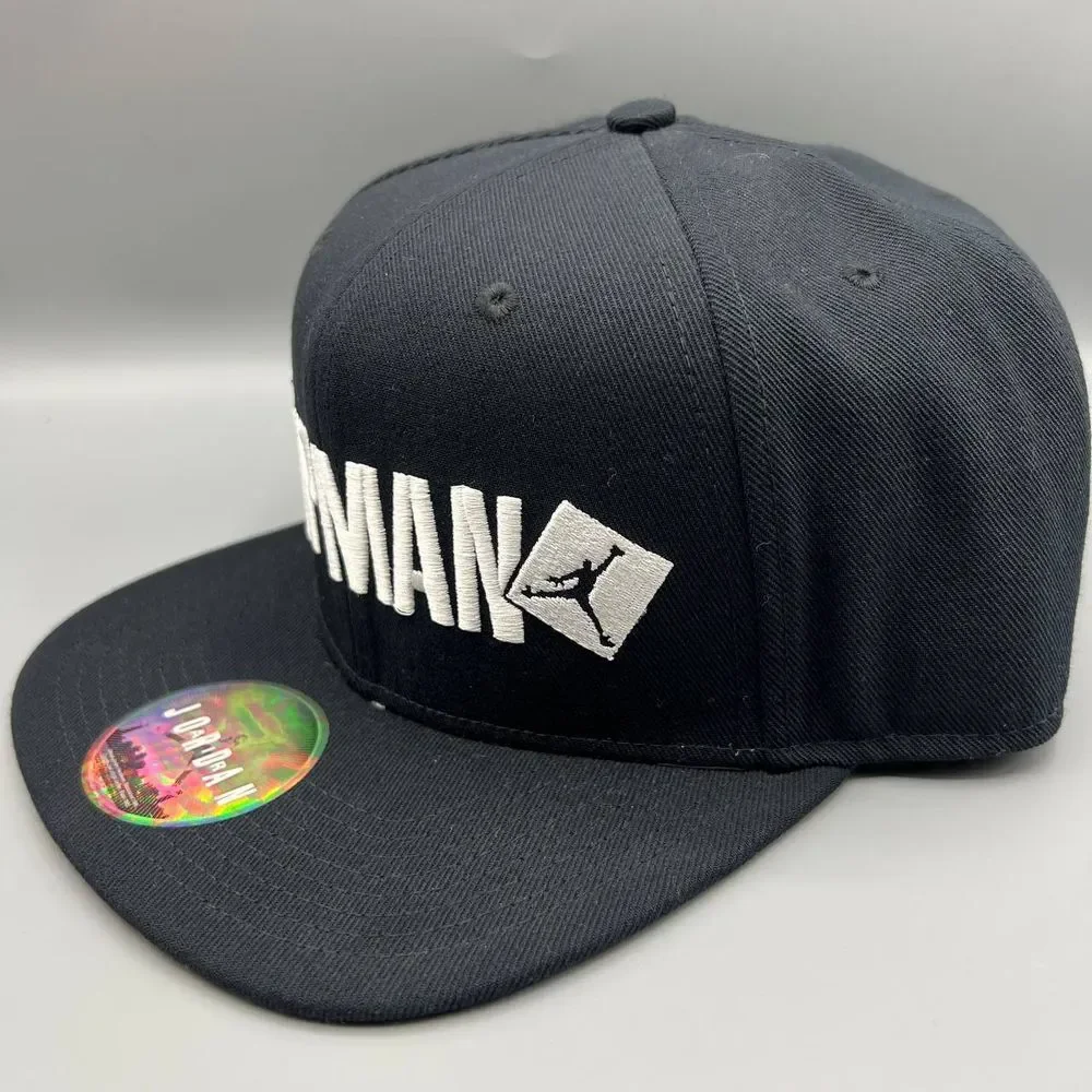 Air Jordan Hat Men Black Embroidered‎ Jumpman Script Snap Back Cap